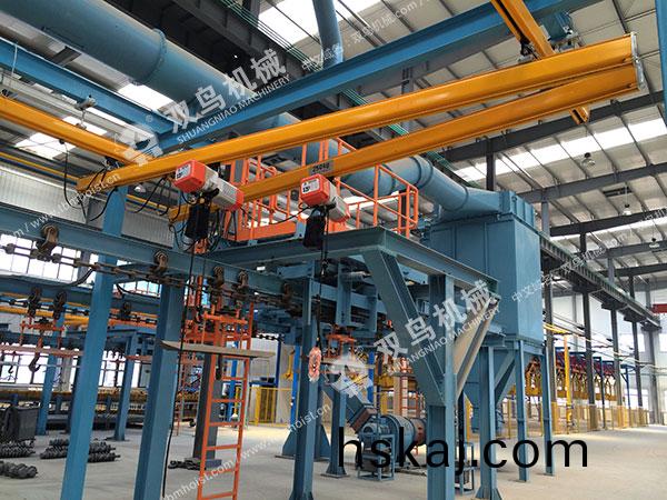 雙鳥成(cheng)功案例-流(liu)水線上使用(yong)雙鳥電(dian)動葫(hu)蘆